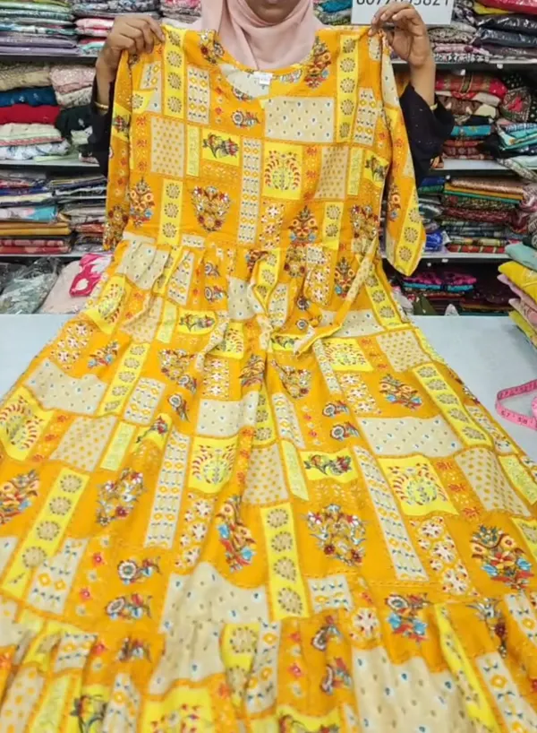 Mix Rayon Long Maxi Gown | MG162